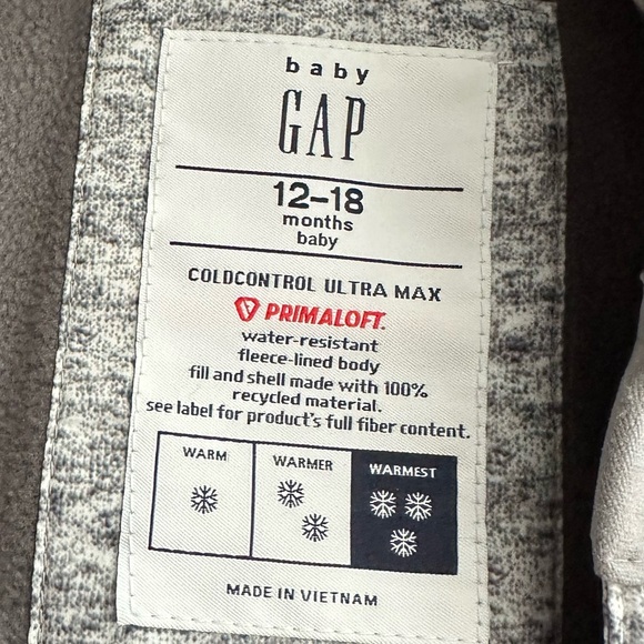 Baby Gap Coldcontrol Ultra Max Snowsuit Size 12-18mon - Picture 7 of 13